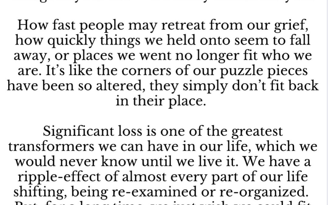 When Grief Redraws the Puzzle of Life