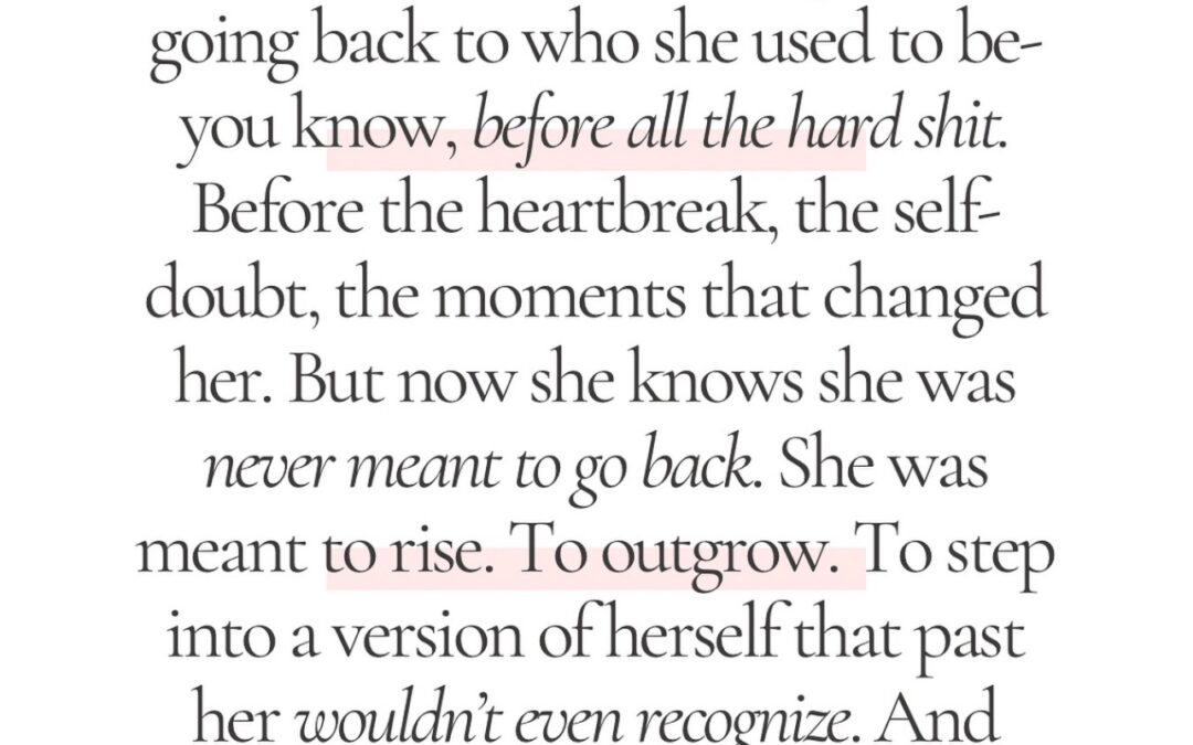 You Weren’t Meant to Go Back