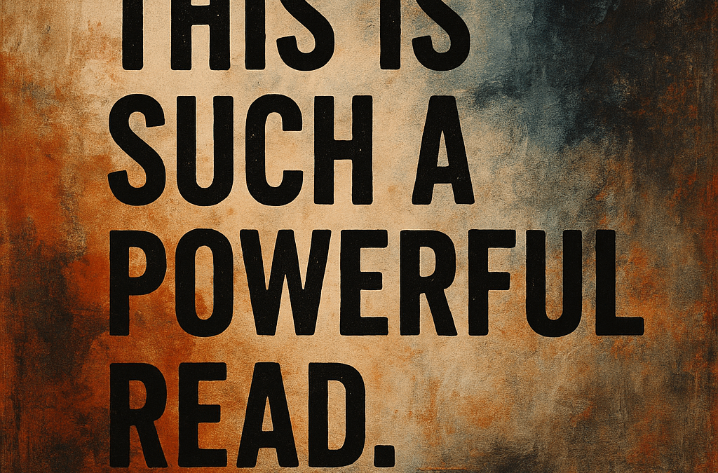 This is such a powerful read.