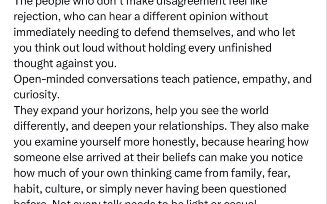 The People Who Let You Think Out Loud