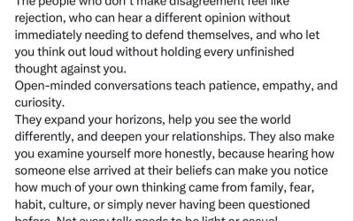 The People Who Let You Think Out Loud